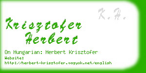 krisztofer herbert business card